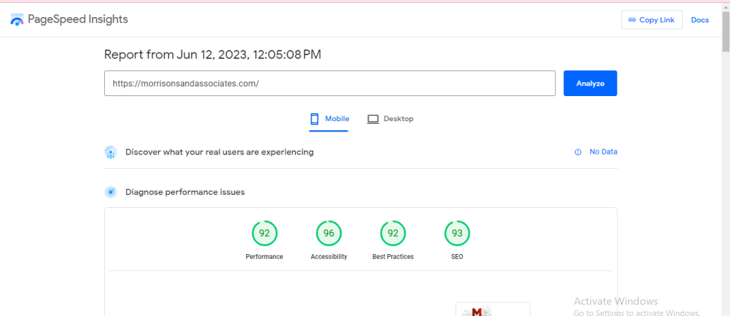 page Speed optimization project